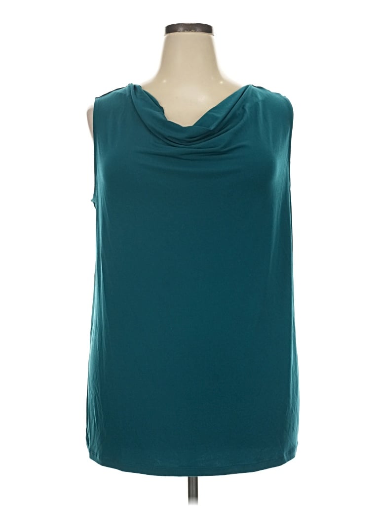 Pre-owned George Sleeveless Blouse In Teal