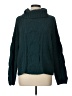 Seven7 100% Polyester Solid Teal Turtleneck Sweater Size L - photo 1