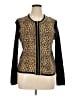 Chico's Animal Print Leopard Print Black Gold Jacket Size XL (3) - photo 1