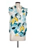 DKNY 100% Polyester Teal Sleeveless Blouse Size L - photo 1