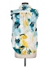 DKNY 100% Polyester Teal Sleeveless Blouse Size L - photo 2