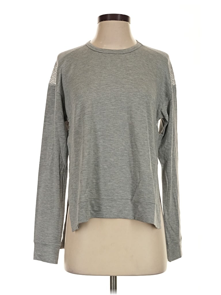 Alala Long Sleeve Top Gray Crew Neck Tops
