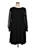 MSK Solid Black Casual Dress Size 1X - photo 1
