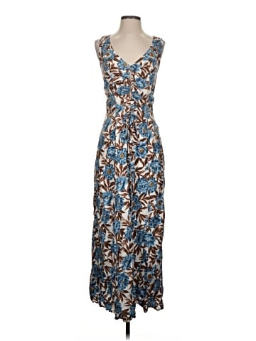 Madewell Sleeveless V-Neck Midi Dress in Floral (view 1)