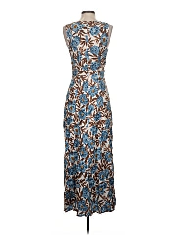Madewell Sleeveless V-Neck Midi Dress in Floral (view 2)