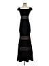 Xscape Stripes Black Cocktail Dress Size 2 - photo 1
