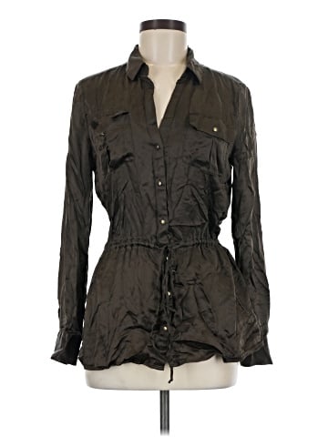 Banana Republic Long Sleeve Silk Top (view 1)