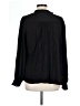 Ann Taylor LOFT 100% Polyester Black Long Sleeve Blouse Size L - photo 2