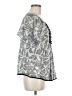 Floreat Silver Short Sleeve Blouse Size M - photo 4