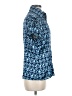 Say What? 100% Polyester Print Blue Short Sleeve Blouse Size M - photo 4