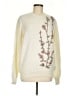 Costarellos Floral Ivory Pullover Sweater Size M - photo 1