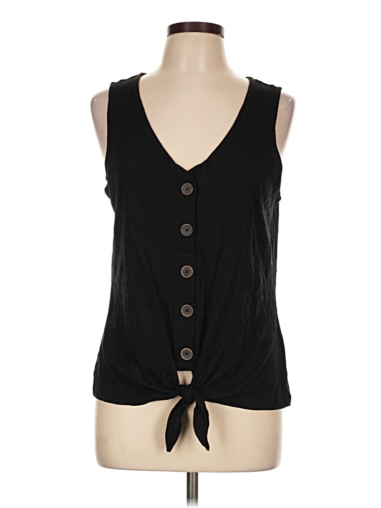 Pre-owned Sanctuary Sleeveless Blouse In Black