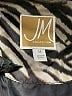 JM Collection 100% Polyester Animal Print Black Coat Size M - photo 6