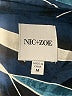 Nic + Zoe 100% Polyester Print Blue Long Sleeve Blouse Size M - photo 7