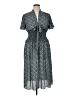 Max Studio 100% Polyester Print Blue Casual Dress Size XL - photo 1