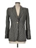 Armani Collezioni 100% Polyester Houndstooth Gray Blazer Size 6 - photo 1