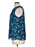 Papermoon 100% Polyester Floral Blue Sleeveless Blouse Size XL - photo 5