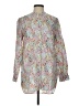 Lands' End Silver Ivory Long Sleeve Blouse Size S - photo 1