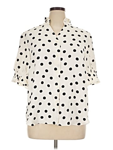 Ann Taylor Short Sleeve Blouse (view 1)