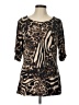 New Directions Brown 3/4 Sleeve Blouse Size L - photo 1