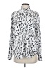Rails 100% Rayon Animal Print Silver Long Sleeve Blouse Size S - photo 1