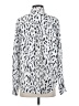 Rails 100% Rayon Animal Print Silver Long Sleeve Blouse Size S - photo 2