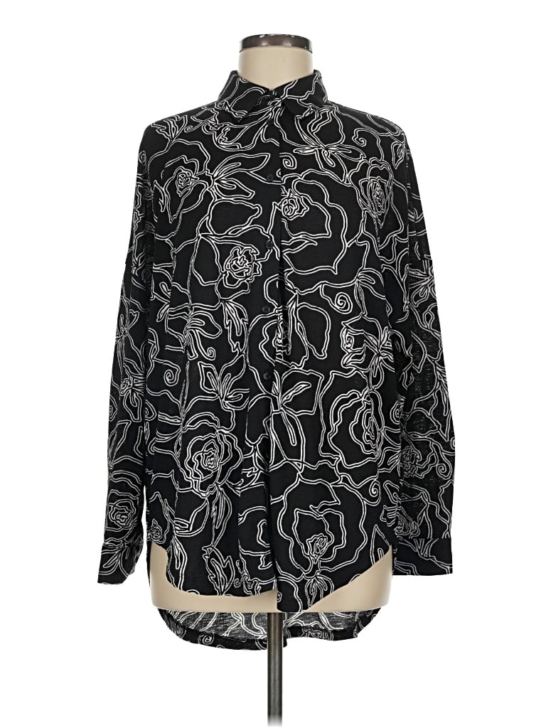 Fred David Long Sleeve Blouse In Black