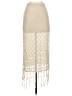 Unbranded 100% Polyester Ivory Casual Skirt Size S - photo 1