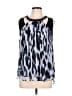 Jennifer Lopez 100% Polyester Blue Sleeveless Blouse Size L - photo 1
