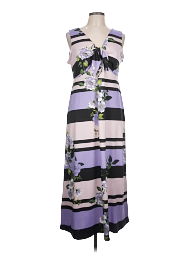 Pre-owned Nina Leonard Casual Dress In Purple