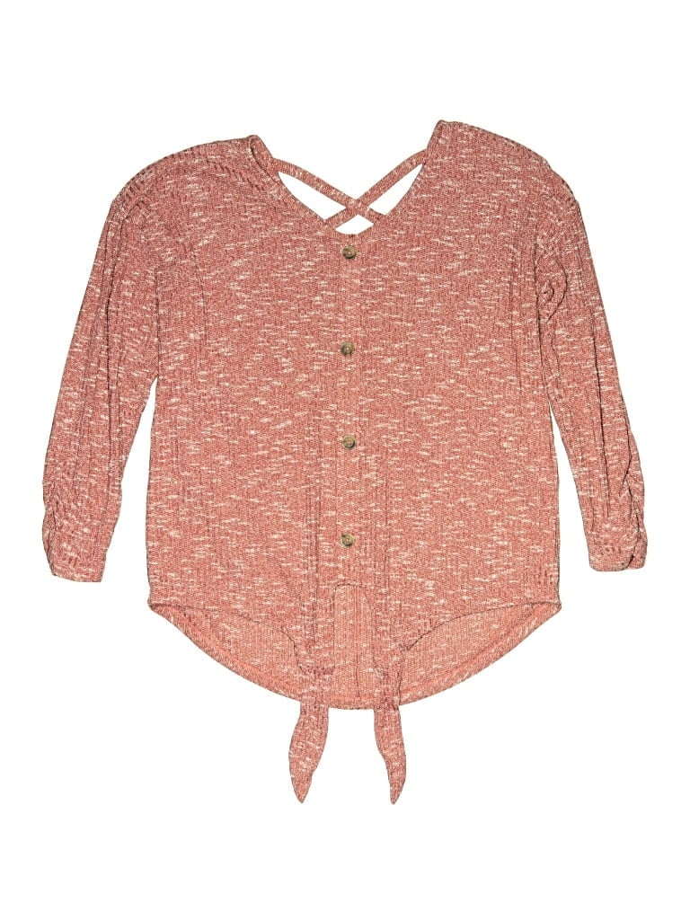 Pre-owned Bobbie Brooks 3/4 Sleeve Blouse In Orange