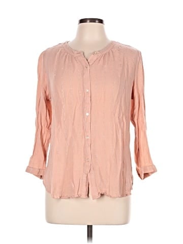 Ann Taylor LOFT Outlet 3/4 Sleeve Button-Down Shirt (view 1)
