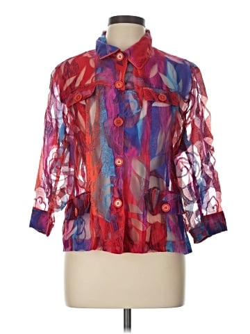 Erin London 3/4 Sleeve Button-Down Shirt (view 1)