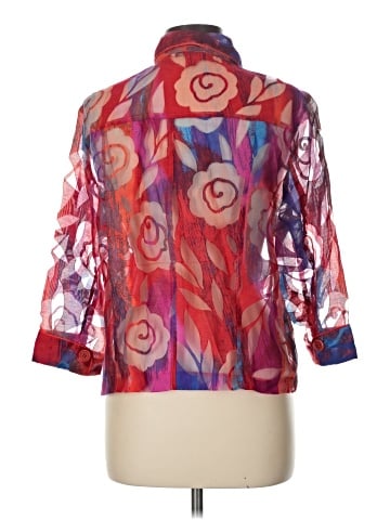 Erin London 3/4 Sleeve Button-Down Shirt (view 2)