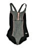 Speedo Color Block Gray One Piece Swimsuit Size 8 - photo 1