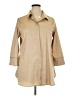 Boho Chic Tan 3/4 Sleeve Button-Down Shirt Size XL - photo 1