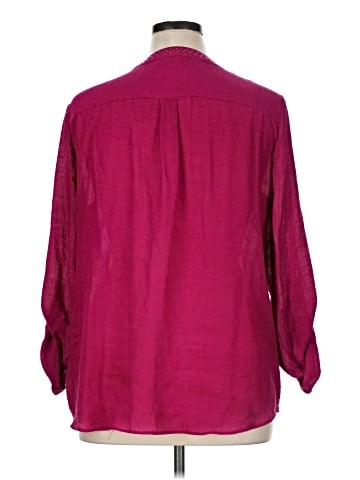 Notations 3/4 Sleeve Button-Down Shirt (view 2)