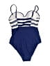 Venus Chevron-herringbone Blue One Piece Swimsuit Size 8 - photo 2