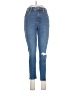 Express Solid Blue Jeans Size Med Short - photo 1