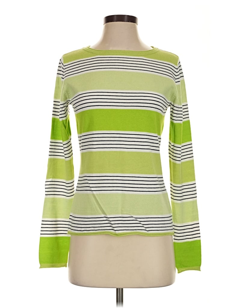 Pre-owned Title Nine Long Sleeve Top Green Boatneck Tops