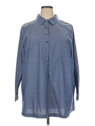 Cj Banks 3/4 Sleeve Button-Down Shirt (view 1)
