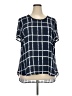 Lane Bryant 100% Polyester Blue Short Sleeve Blouse Size 18 - 20 Plus - photo 1