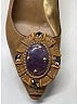 Prada 100% Leather Gold Tan Heels Size EU 38 - photo 5