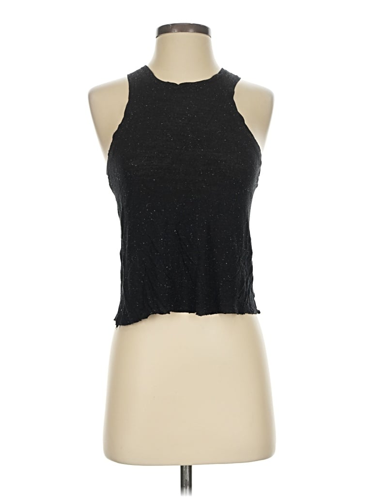 Pre-owned Express One Eleven Tank Top Black Halter Neckline Tops