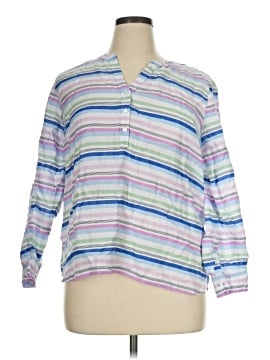Talbots 3/4 Sleeve Button-Down Shirt (view 1)