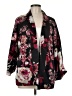 Preston & York 100% Polyester Floral Ivory Burgundy Blazer Size 8 - photo 1