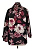 Preston & York 100% Polyester Floral Ivory Burgundy Blazer Size 8 - photo 2