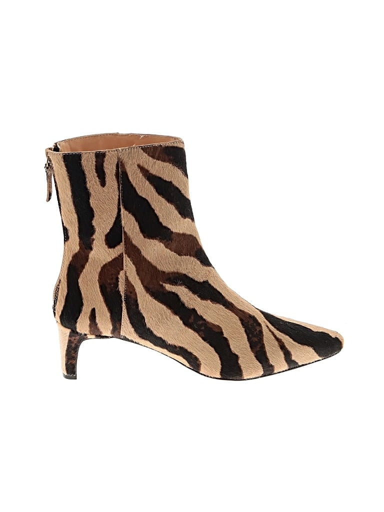 Pre-owned Jcrew Ankle Boots In Brown