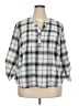 Notations Gray 3/4 Sleeve Blouse Size 2X - photo 1