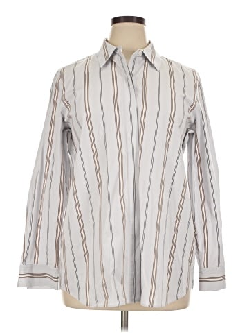 Lafayette 148 New York Long Sleeve Button-Down Shirt (view 1)